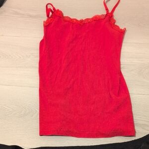 lace red cami Y2K